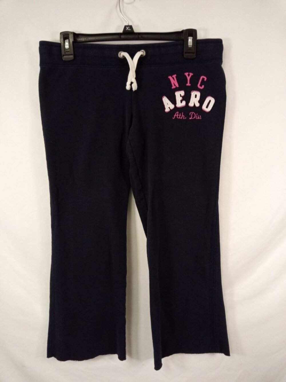 Aeropostale Y2K Style Women's Navy-Blue Pink Sweatpants Capris Sz M